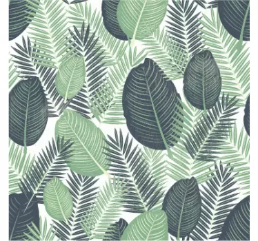 Adesivo per porta effetto pianta verde - TenStickers