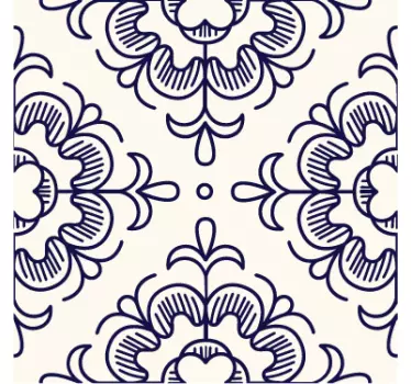 Piastrelle adesive bagno blu vintage - TenStickers