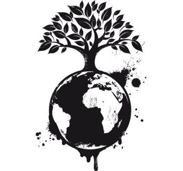 Sticker decorativo globo ecologico - TenStickers