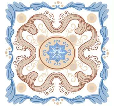 Piastrelle adesive stile floreale - TenStickers