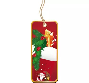 Vetrofania Natale etichetta regalo - TenStickers