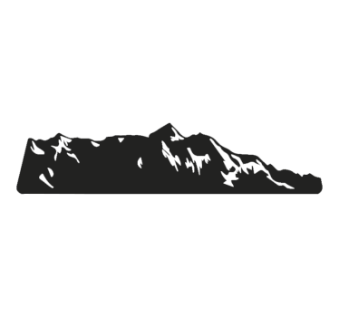 Adesivo per laptop picco di montagna - TenStickers