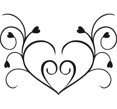 Sticker decorativo cuore tribale - TenStickers