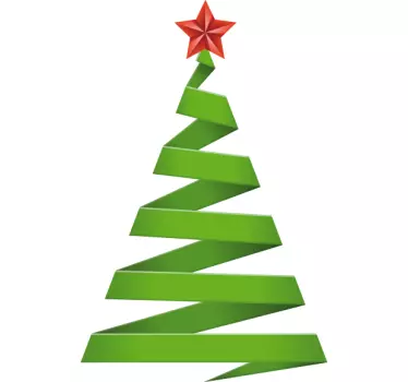 Vetrofania Natale albero di Natale - TenStickers