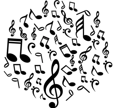 Adesivo murale nota musicale - TenStickers