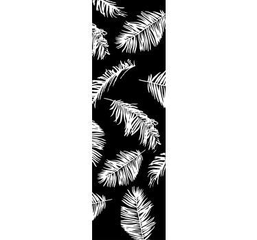 Adesivo box doccia foglie tropicali - TenStickers