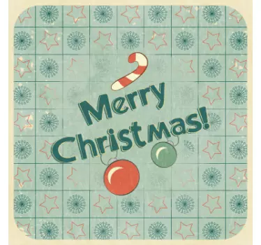 Vetrofania Natale insegna Merry Christmas - TenStickers