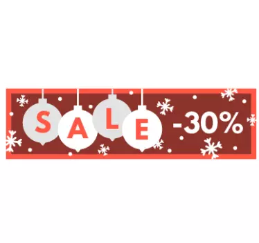 Vetrofania Natale cartellone offerta natalizie - TenStickers