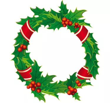 Vetrofania Natale ghirlande - TenStickers