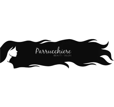 Adesivo per vetrina personalizzabile per parrucchieri - TenStickers