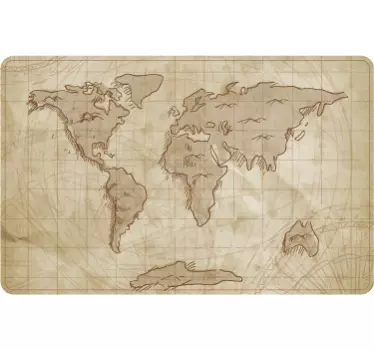Disegno da parete mappamondo vintage - TenStickers