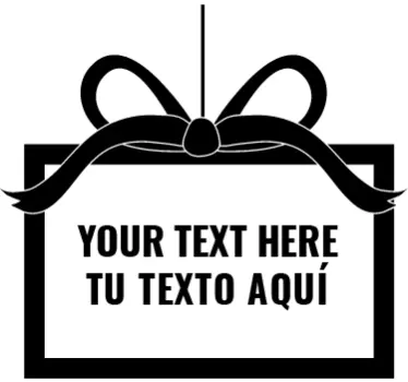 Vetrofania Natale pacchetto regalo - TenStickers