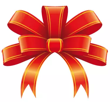 Vetrofania Natale fiocco - TenStickers