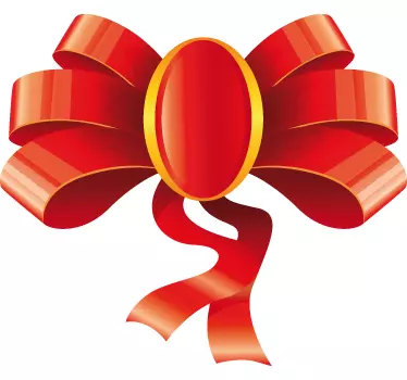 Vetrofania Natale fiocco 2 - TenStickers