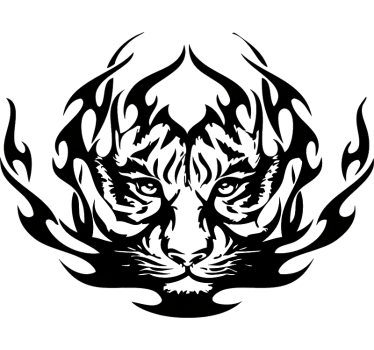 Adesivo per auto fiamma tribale animale - TenStickers