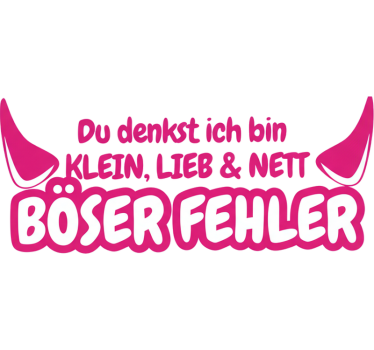 Adesivo per auto errore fatale diavolo rosa - TenStickers