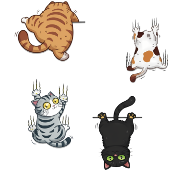 Adesivo per auto gatto adesivo 3d effetto realistico - TenStickers