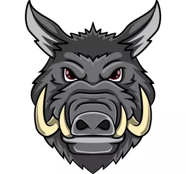 Adesivo per auto con cinghiale - TenStickers