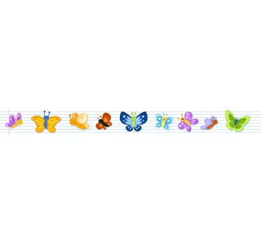 Adesivo murale farfalle felici - TenStickers