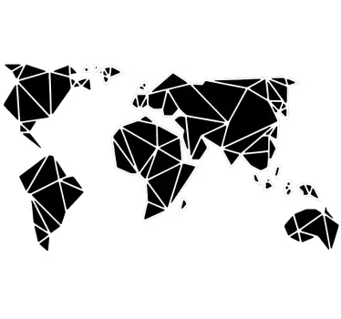 Adesivo per pc mappa mondo keybord - TenStickers