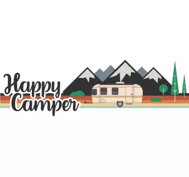 Adesivo camper con design monocolore - TenStickers