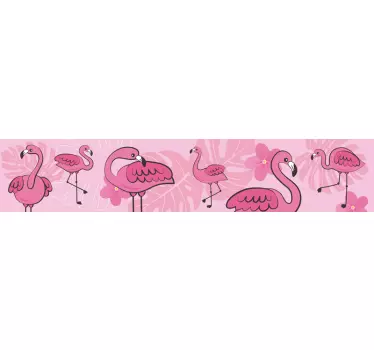 Adesivo murale con fenicotteri rosa - TenStickers