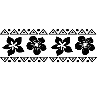 Adesivo per parete con fiori hawaiani - TenStickers