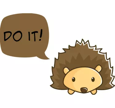 Adesivo per pc riccio motivazionale - TenStickers