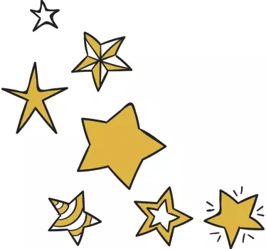 Adesivo per pc con stelle gialle - TenStickers