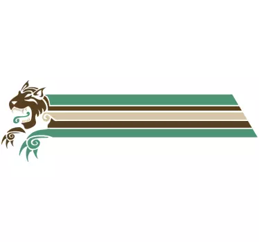 Adesivo per camper strisce tigre stilizzata - TenStickers