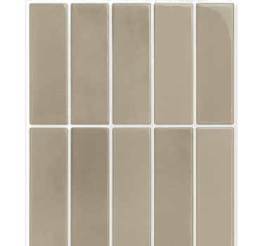 Adesivo bagno pietra lineare naturale - TenStickers