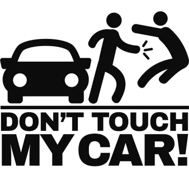 Adesivo per auto "non toccare la mia auto" - TenStickers