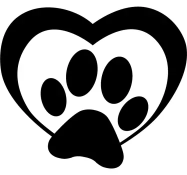 Adesivo veicolo stampa zampa di cane - TenStickers