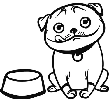 Adesivo per veicolo con cagnolino affamato - TenStickers