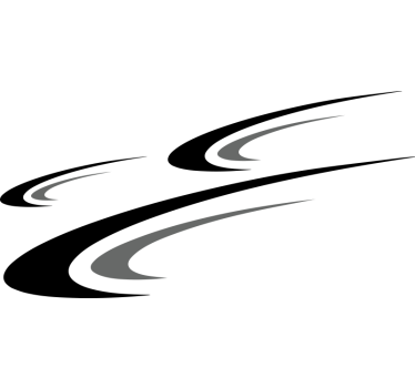 Adesivo per roulotte swoosh moderno - TenStickers