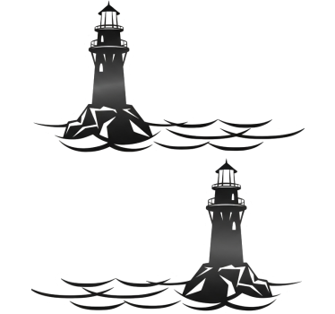 Adesivo per roulotte grafica oceano costiero - TenStickers