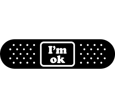 Adesivo per auto cerotto "sto bene" - TenStickers