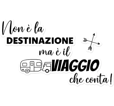 Adesivo per roulotte il viaggio - TenStickers
