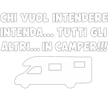 Adesivo per roulotte tutti in camper - TenStickers