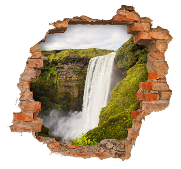 Adesivo da parete con effetti visivi a cascata trompe l'oeil - TenStickers