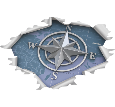 Adesivo per roulotte rosa dei venti 3d - TenStickers