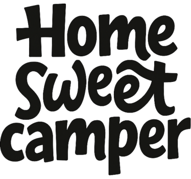Adesivo per roulotte casa dolce camper - TenStickers