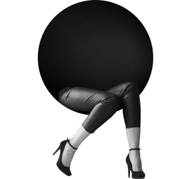 Adesivo fotomurale 3d cerchio e gambe - TenStickers