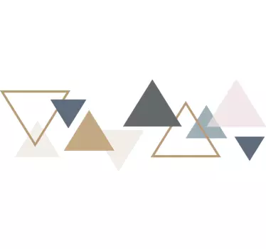Adesivo murale con triangoli stile minimalista - TenStickers