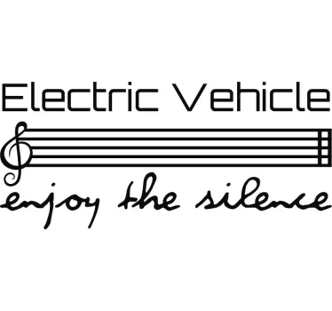 Adesivo per veicolo elettrico con scritta - TenStickers