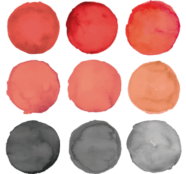 Adesivi con forme circolari di diversi colori - TenStickers