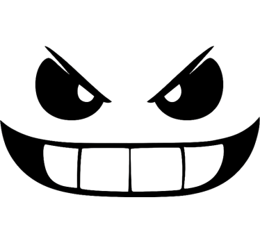 Adesivo per auto facce arrabbiate per specchietto - TenStickers
