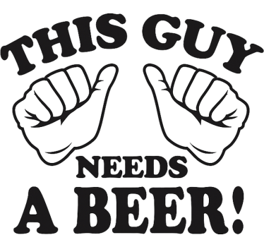 Adesivo per auto birra divertente - TenStickers
