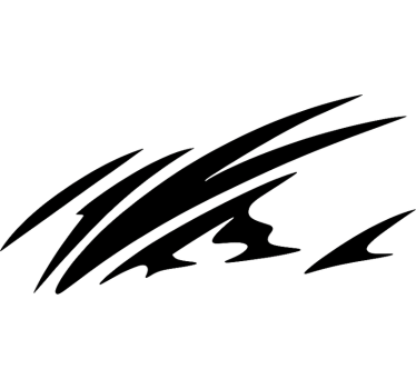 Adesivo per auto design tribale semplice - TenStickers