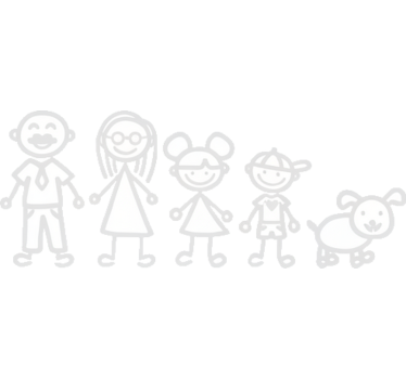 Adesivo per auto famiglia cuore felice - TenStickers